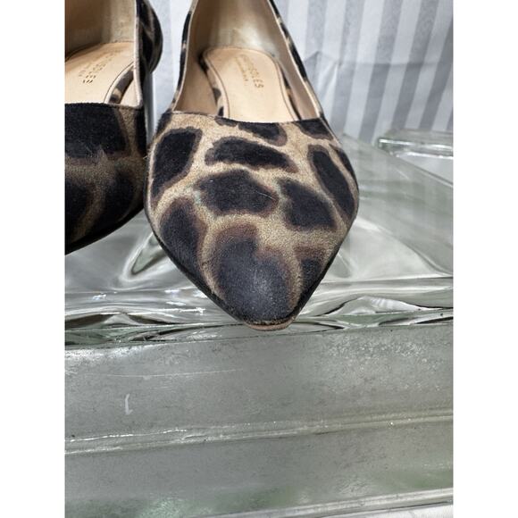 BEAUTIISOLES Leopard Print Suede Pointed Toe Clear Acrylic Heel Sz 8 Club Rave - Picture 10 of 10